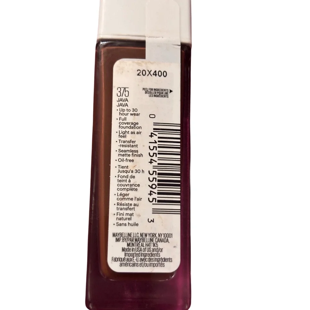 Maybelline Super Stay‎ Active Wear 30H Matte Foundation 1oz 375 Java